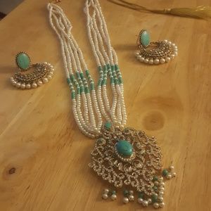 Beautiful pearl necklace.earrings sold separately For $50